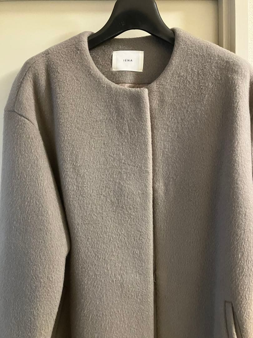 IENA ウールノーカラーコート　サイズS 36日本製