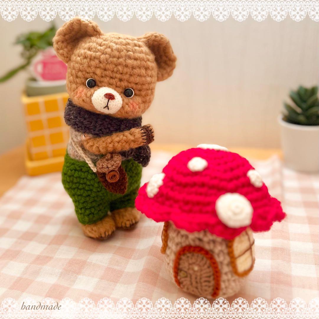 R*✿様 ♦︎作家Megmeg's Doll様の許可有り♧くまくん　きのこのお家