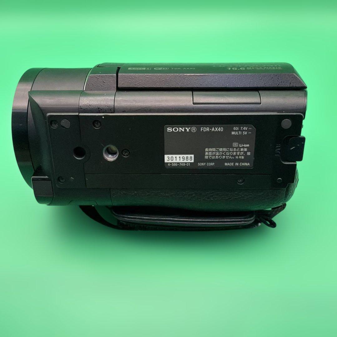 SONY ビデオカメラ FDR-AX40 4K 光学20倍 黒 ハンディカム