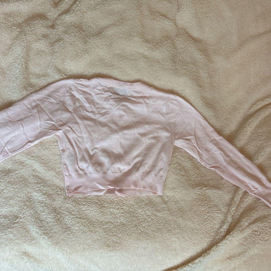 treat ürself ローズモチーフのラメニットカーディガン