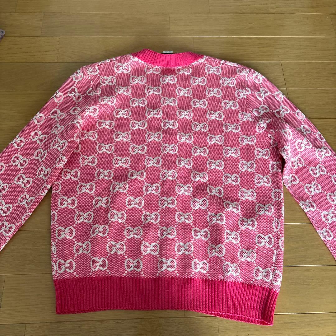GUCCI グッチ ジャガードカーディガン ピンク