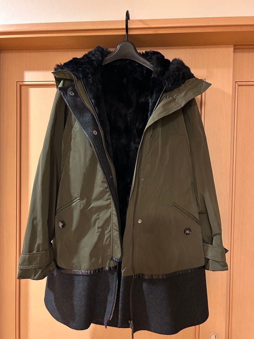 マックスマーラ (イブルースクラブ）異素材モッズコート（3ウェイ）