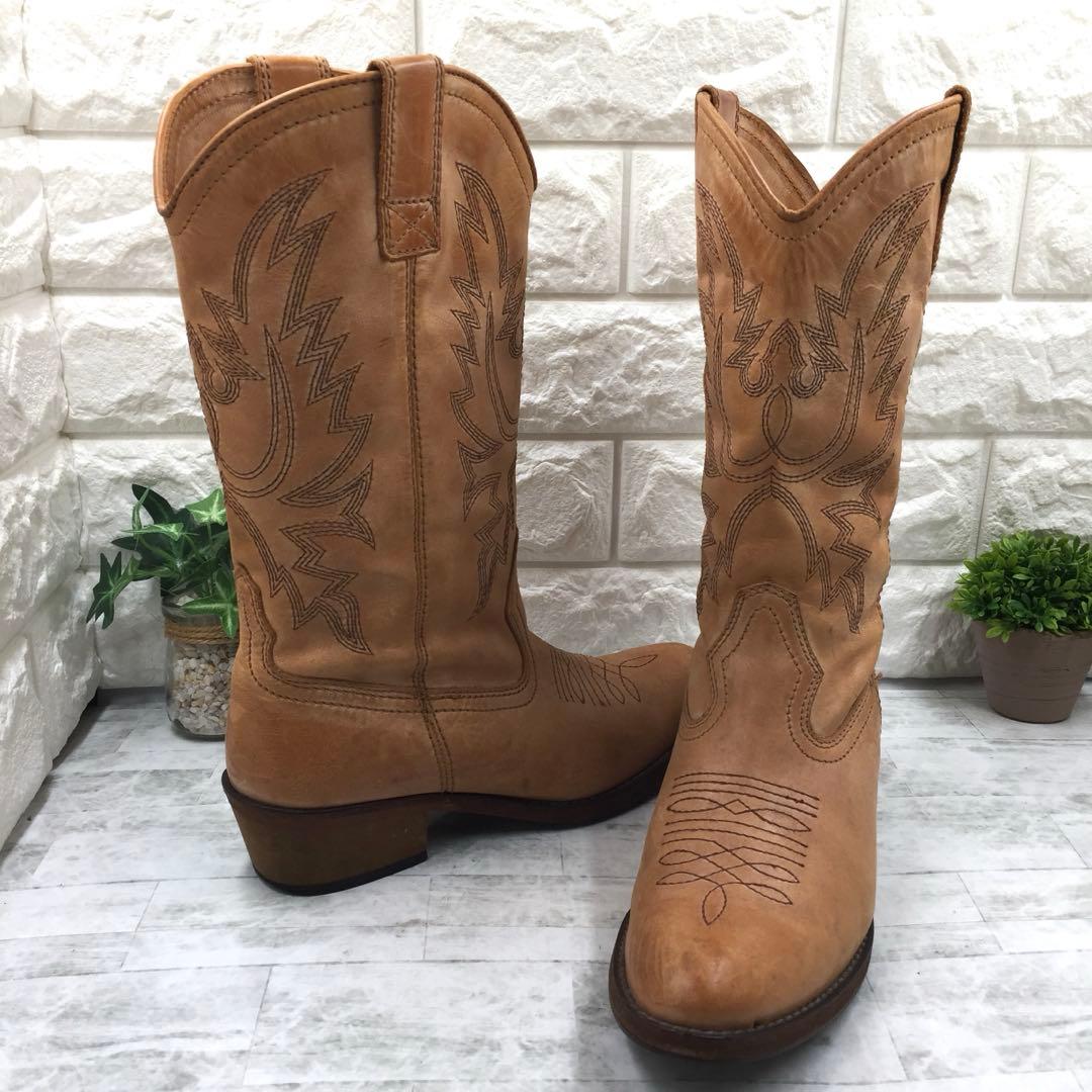 JOESANCHES ジョーサンチェス ウエスタンブーツ 38 ブラウン