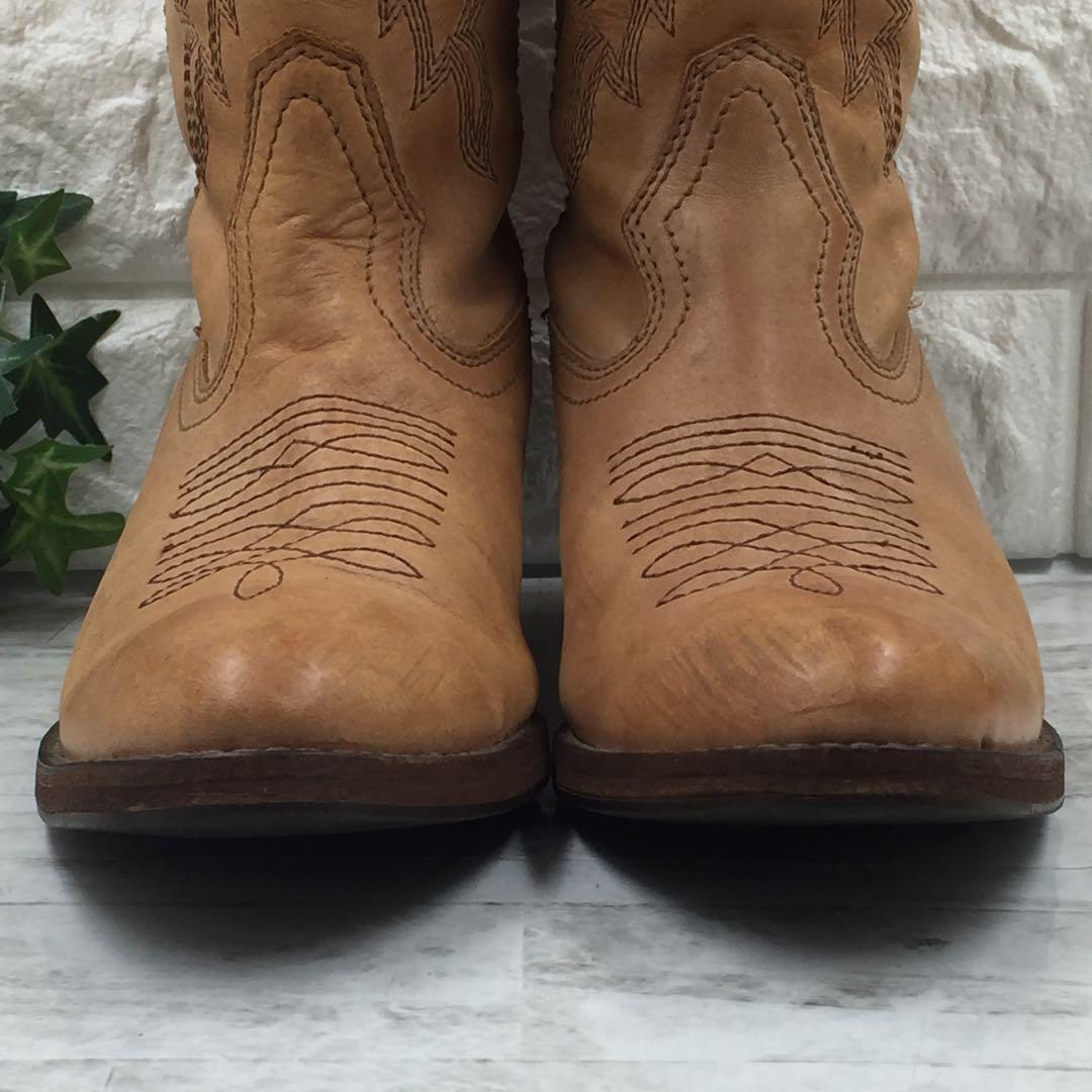 JOESANCHES ジョーサンチェス ウエスタンブーツ 38 ブラウン