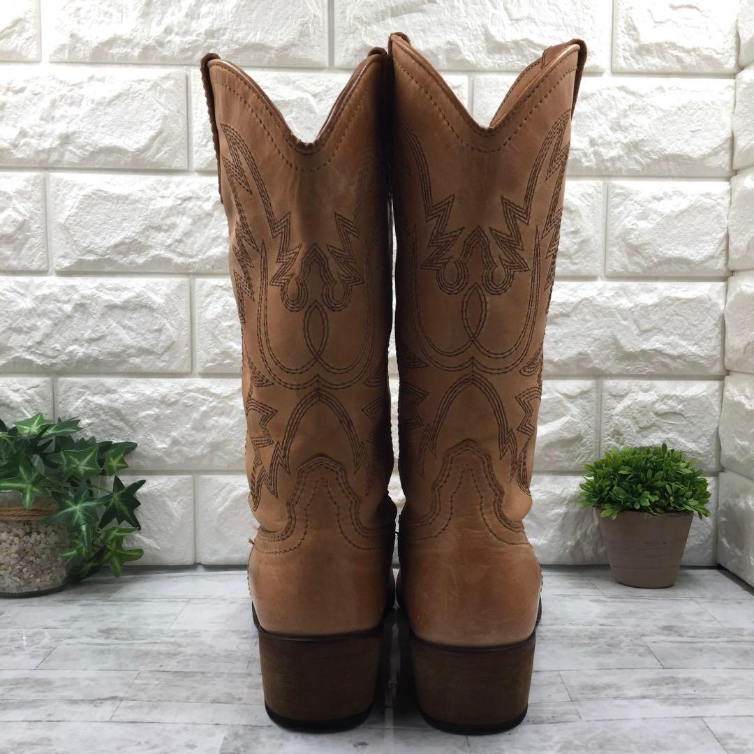 JOESANCHES ジョーサンチェス ウエスタンブーツ 38 ブラウン