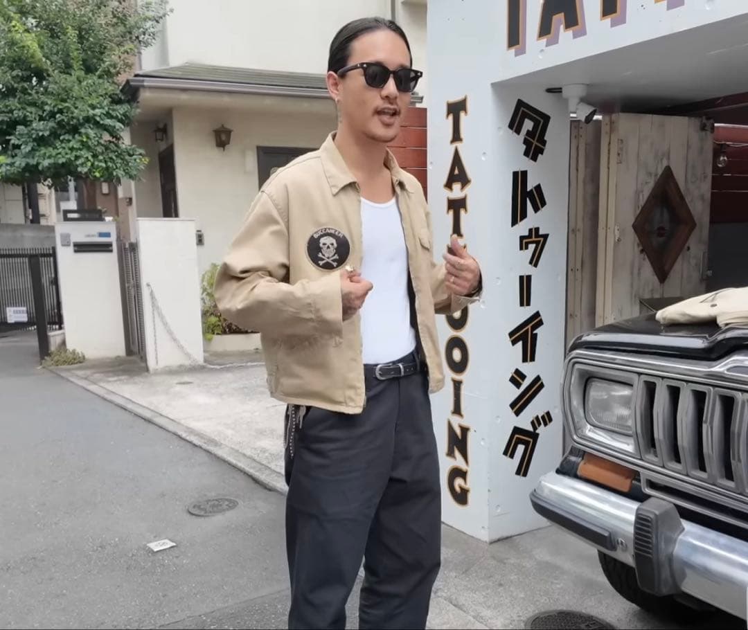 ヴィンテージカップショルダージャケットXLダービージャケット山田レンUSA製