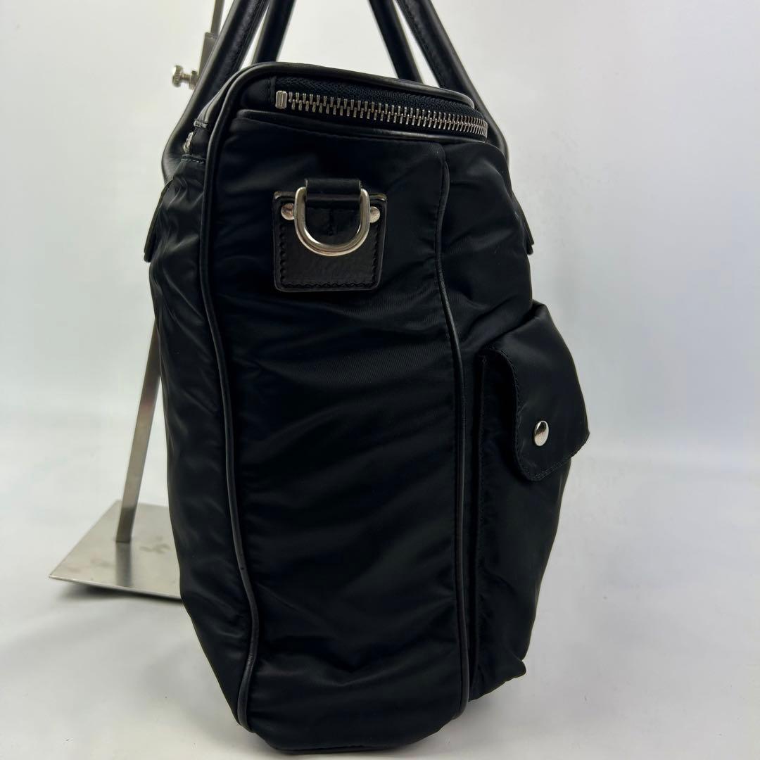 【美品】フェリージ　ビジネスバッグ　2way ボストンバッグ　レザー　ナイロン