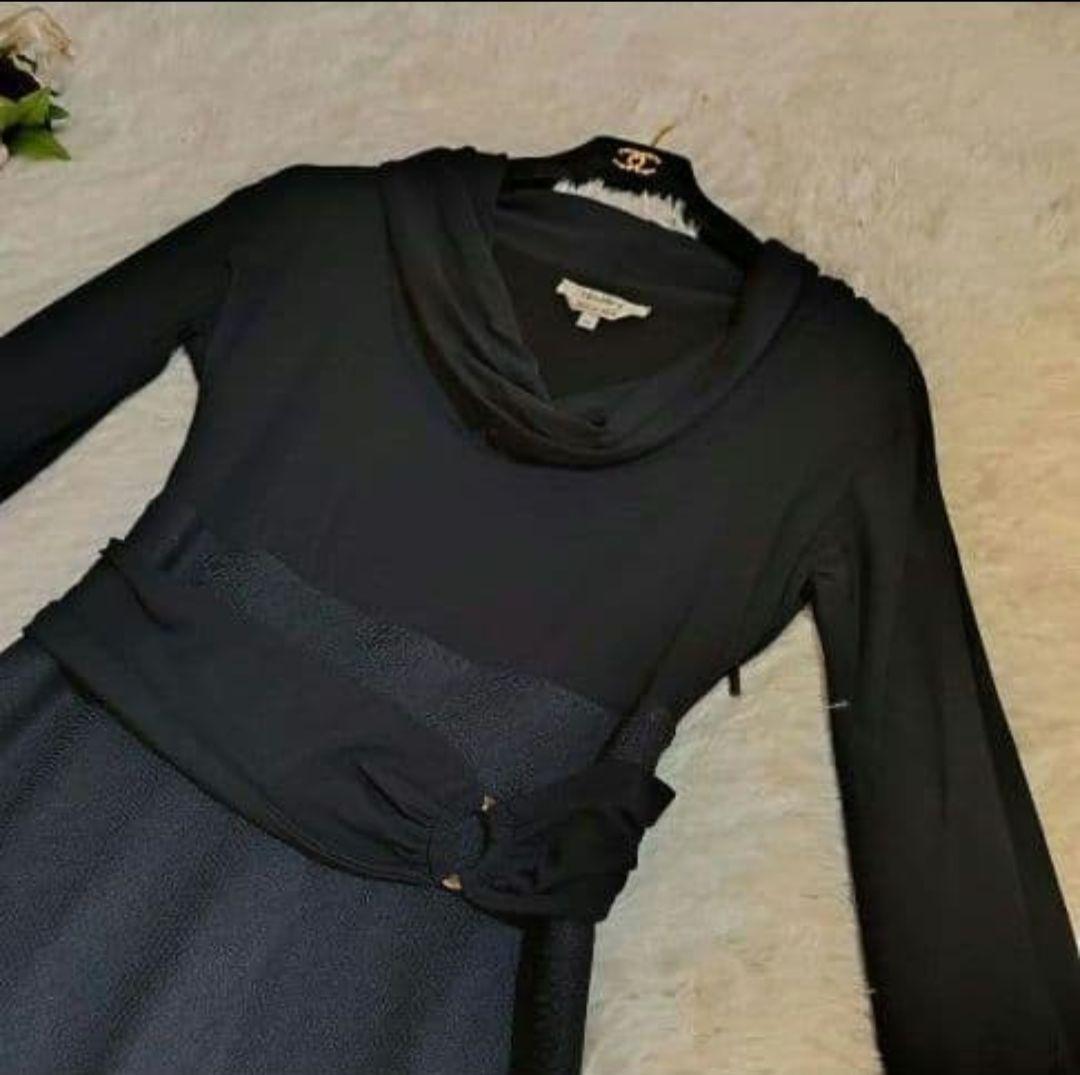 極美品　MaxMara　ワンピース　黒　ベルト　38　5分 　カシュクール