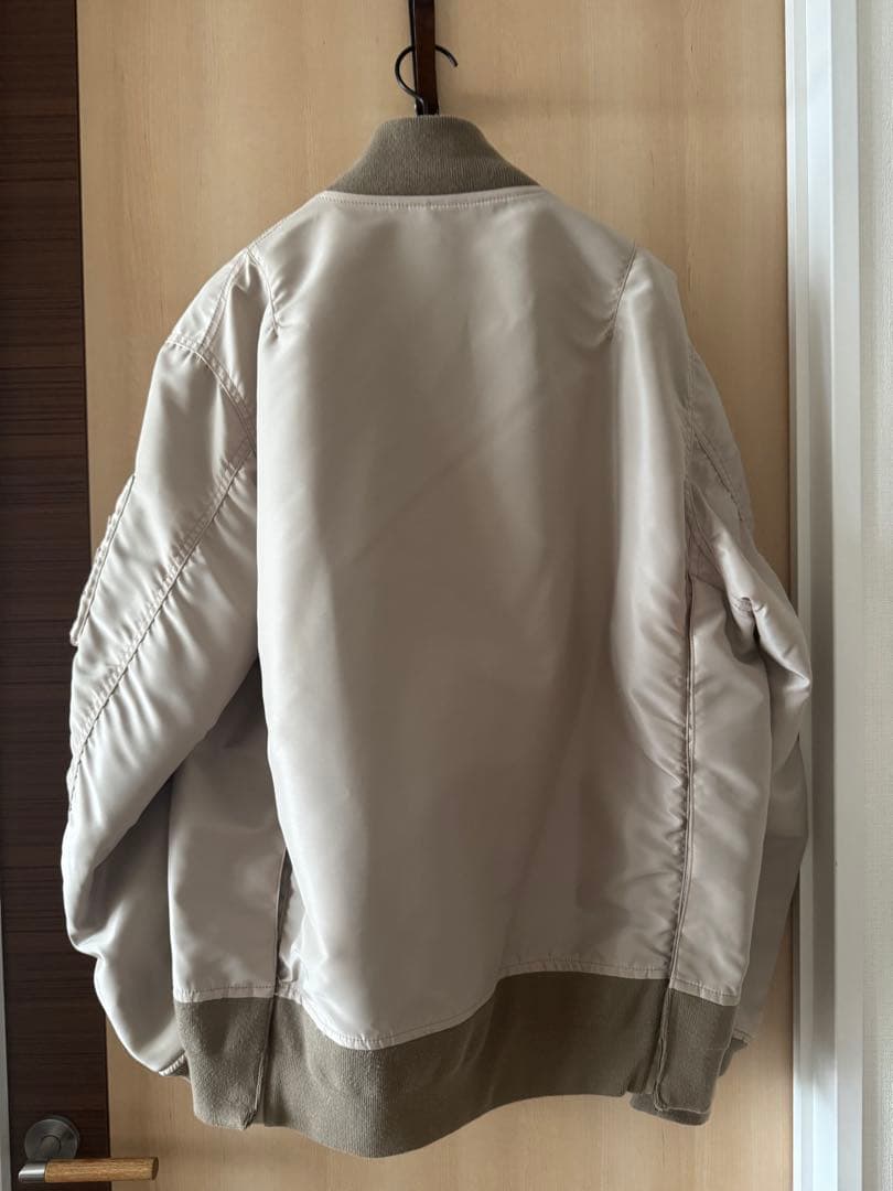 sacaiサカイ希少サイズ4XL完売ナイロンツイルブルゾン MA-1ベージュ